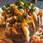 BBQ Buffalo Chicken Baked Potato 