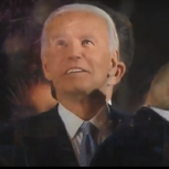 Joe Biden Looks The Sky With Fireworks Happening The day Of His Presidency Election