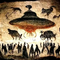 Wall Paint Painted By Prehistoric People Inside A Cave