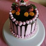 The Pink Chocolate Tower Cake