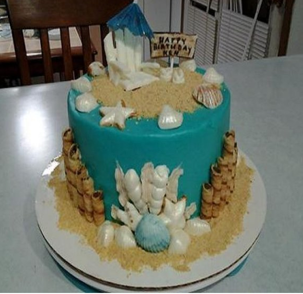 Beach Scene Birthday Cake