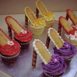 Cupcakes Made Into High Heels Shoes Cakes