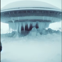 Frozen Spaceship On The Snowed Mountains