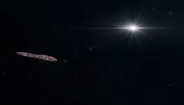 Oumuamua Spaceship Travelling Around The Sun Near Planet Earth