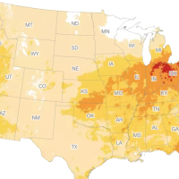 Extreme Heat US Map Washington, DC 100 F