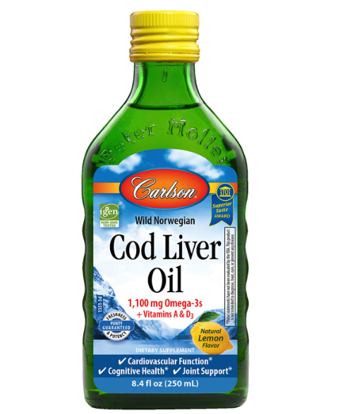 Cod Liver Oil Mg Omega 3s Vitamins A