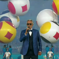 Opera Singer Andrea Bocelli Singing At The Europe Cup Inauguration in 2021