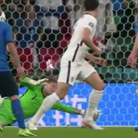 Italy VS England Soccer Game Goal